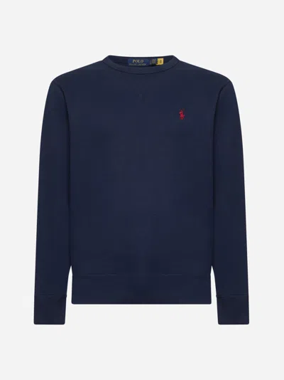 Polo Ralph Lauren Blue Cotton Blend Rl Sweatshirt