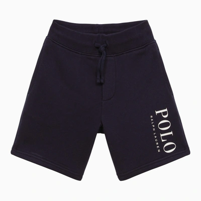 Polo Ralph Lauren Kids' Blue Navy Cotton-blend Bermuda Shorts