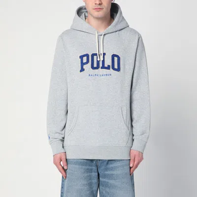 Polo Ralph Lauren Grey Cotton Sweatshirt With Logo In Blue