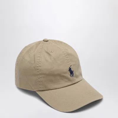 Polo Ralph Lauren Khaki Baseball Cap With Logo In Beige