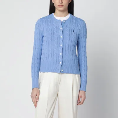 Polo Ralph Lauren Light Blue Cable-knit Cotton Cardigan
