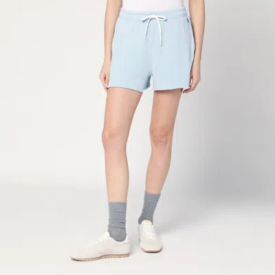 Polo Ralph Lauren Light Blue Shorts In Cotton Blend