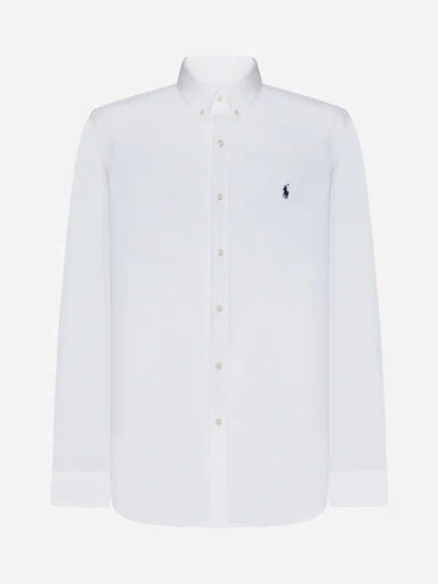 Polo Ralph Lauren Logo Cotton Shirt In White