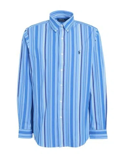 Polo Ralph Lauren Man Shirt Light Blue Size L Cotton, Elastane