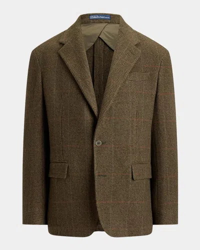 Polo Ralph Lauren Men & Apos;s Heyworth Tick-weave Wool Tweed Jacket In Brown
