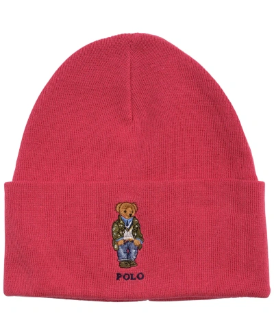 Polo Ralph Lauren Men's Preppy Bear Beanie In Nantucket Red