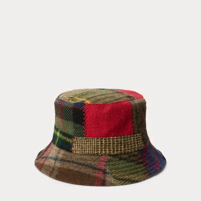 Polo Ralph Lauren Patchwork Wool Plaid Bucket Hat In Patchwork Multi