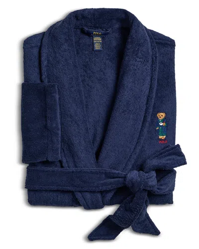 Polo Ralph Lauren Polo Bear Terry Robe In Blue