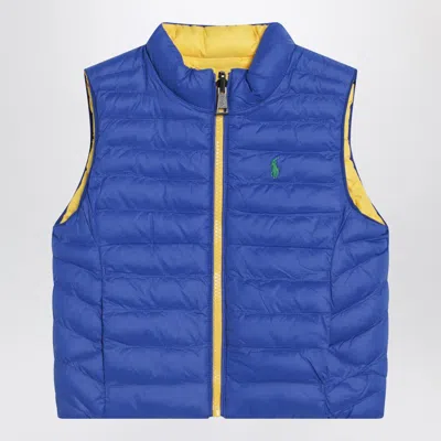 Polo Ralph Lauren Kids' Reversible Padded Vest In Sapphire Blue/yellow