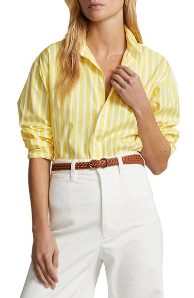 Polo Ralph Lauren Stripe Cotton Button-up Shirt In Yellow/ White Stripe