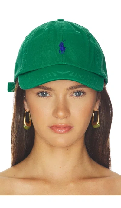 Polo Ralph Lauren Womens Billard Green Brand-embroidered Cotton-twill Baseball Cap