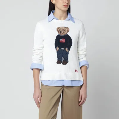 Polo Ralph Lauren White Polo Bear Sweater