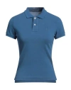 Polo Ralph Lauren Woman Polo Shirt Blue Size Xs Cotton