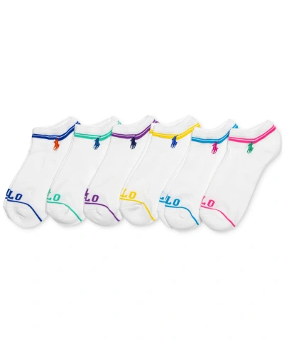 Polo Ralph Lauren Women's 6-pk. Color Pop Logo Ankle Socks In Asst