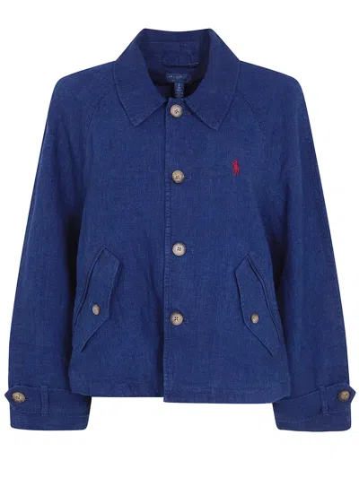 Polo Ralph Lauren Woven Windbreaker Jacket In Blue