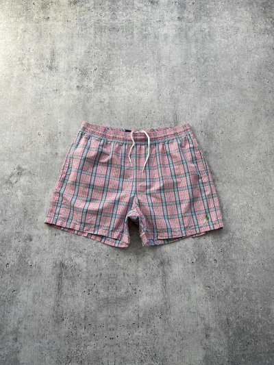 Pre-owned Polo Ralph Lauren X Vintage Polo Ralph Laurent Logo Beach Shorts 90's In Pink