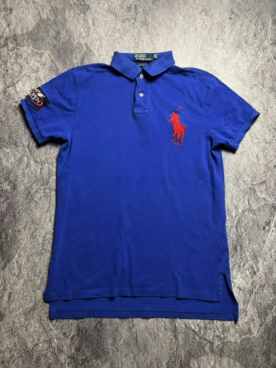 Pre-owned Polo Ralph Lauren X Vintage Y2k Golf Open Ralph Laurent Blokecore Japan Style Polo Tee In Blue