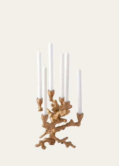 Polspotten Apple Tree Candle Holder - 13" In Gold