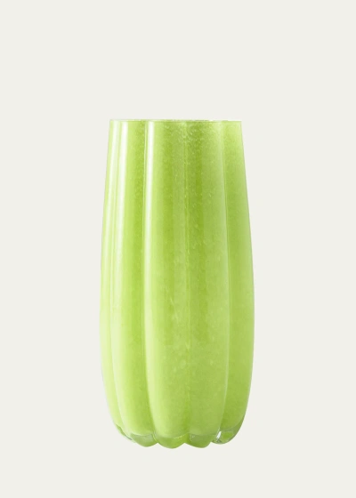 Polspotten Melon Vase - 11" In Green