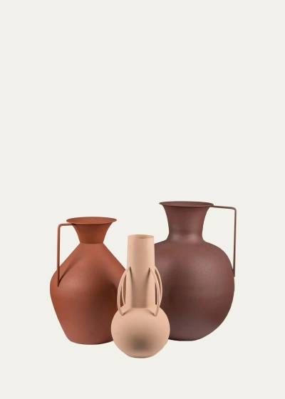 Polspotten Roman Vases, Set Of 3 In Brown