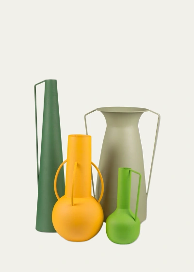 Polspotten Roman Vases, Set Of 4 In Olive Green