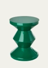 Polspotten Zig Zag Stool In Emerald Green