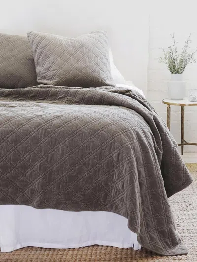 Pom Pom At Home Brussels Coverlet In Pewter
