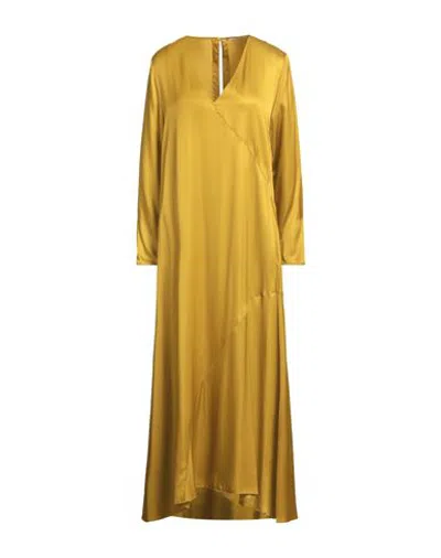 Pomandère Woman Midi Dress Mustard Size 6 Cupro, Modal In Yellow