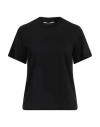 Pomandère Woman T-shirt Black Size 4 Cotton