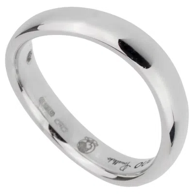 Pre-owned Pomellato 18k White Gold Wave Band Ring Sz 5 1/4