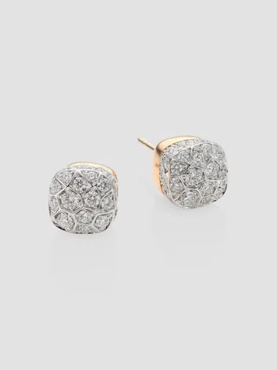 Pomellato Nudo Diamond & 18k Rose Gold Stud Earrings