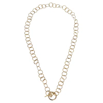 Pre-owned Pomellato Vintage 18k White & Yellow Gold Chain Link Diamond Necklace
