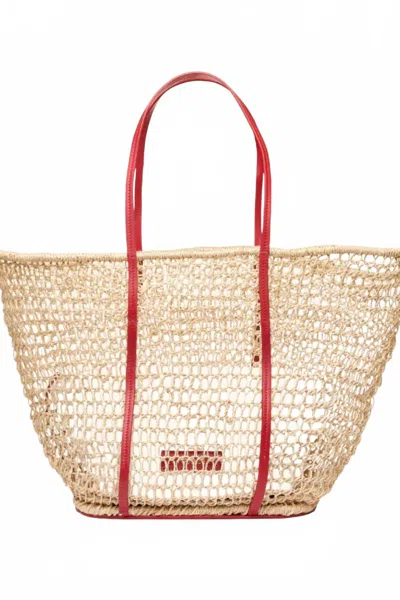 Poolside The Large Comporta Tote Bag In Tomato In Red