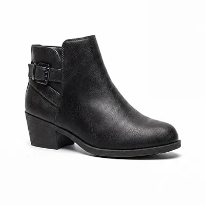 Pop Womens Raveline Block Heel Booties In Black