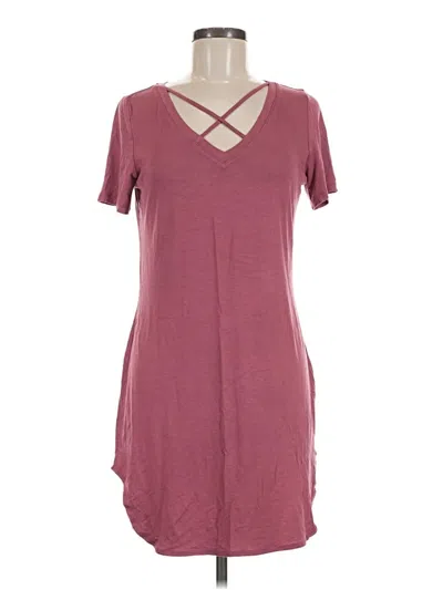 Pre-owned Popular 21 Casual Dress In Burgundy