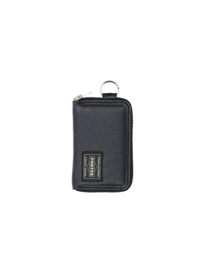 Porter Yoshida 100% Cowhide Leather Wallet In Black