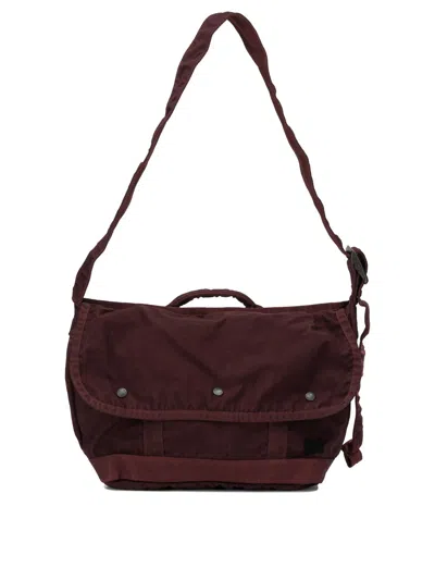 Porter Yoshida "crag Messenger" Large Shoulder Bag In Burgundy