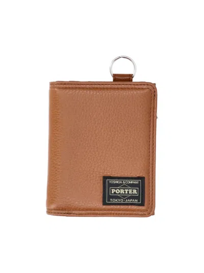 Porter Yoshida Men's Cowhide Leather Wallet In Brown