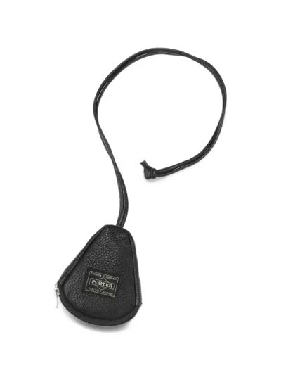 Porter-yoshida & Co Calm Grained-leather Key Pack In Black