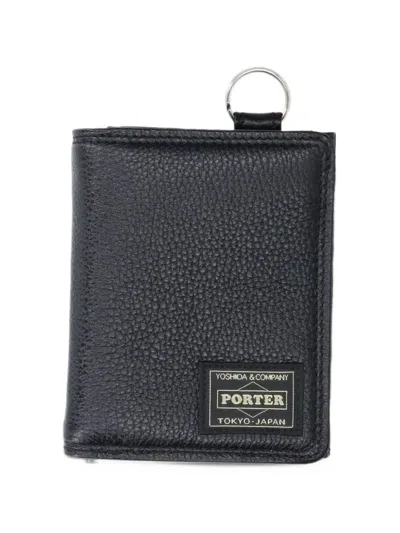 Porter-yoshida & Co Logo-patch Leather Wallet In Purple