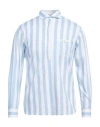 Portofiori Man Shirt Sky Blue Size L Cotton