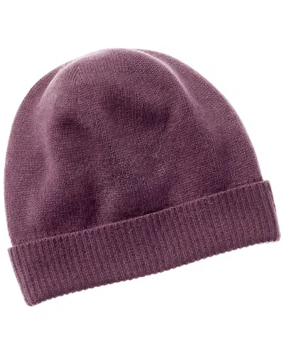 Portolano 100% Cashmere Beanie In Purple