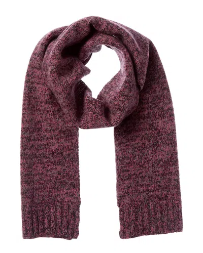 Portolano 100% Cashmere Tweeded Scarf In Burgundy