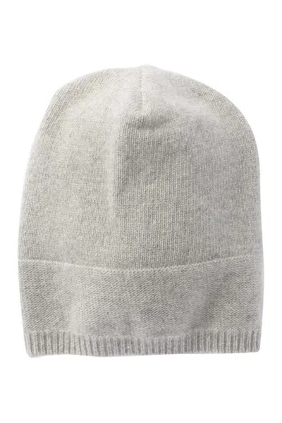 Portolano Cashmere Slouchy Hat In Gray