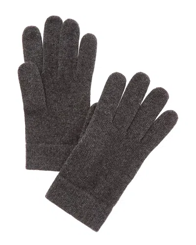 Portolano Plain Jersey Cashmere Tech Gloves In Brown