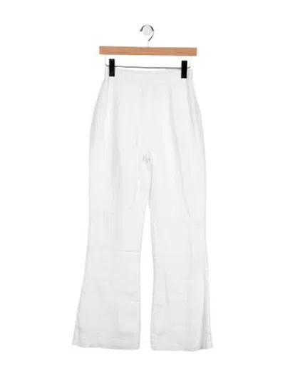 Pre-owned Posse Linen Flared Pants In Blue