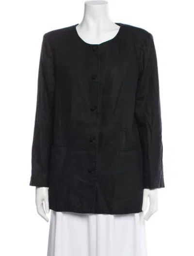 Pre-owned Posse Linen Jacket In Black