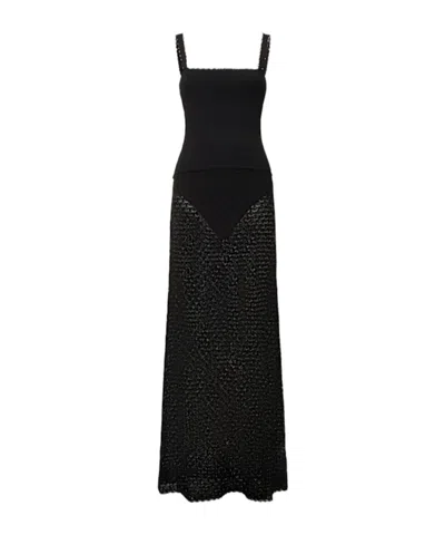 Posse Romy Knit Top And Skirt Set In Black