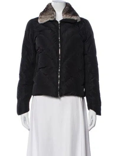 Pre-owned Post Card Down Jacket In Black