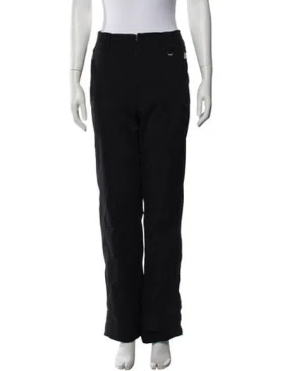 Pre-owned Post Card Straight Leg Pants In Black